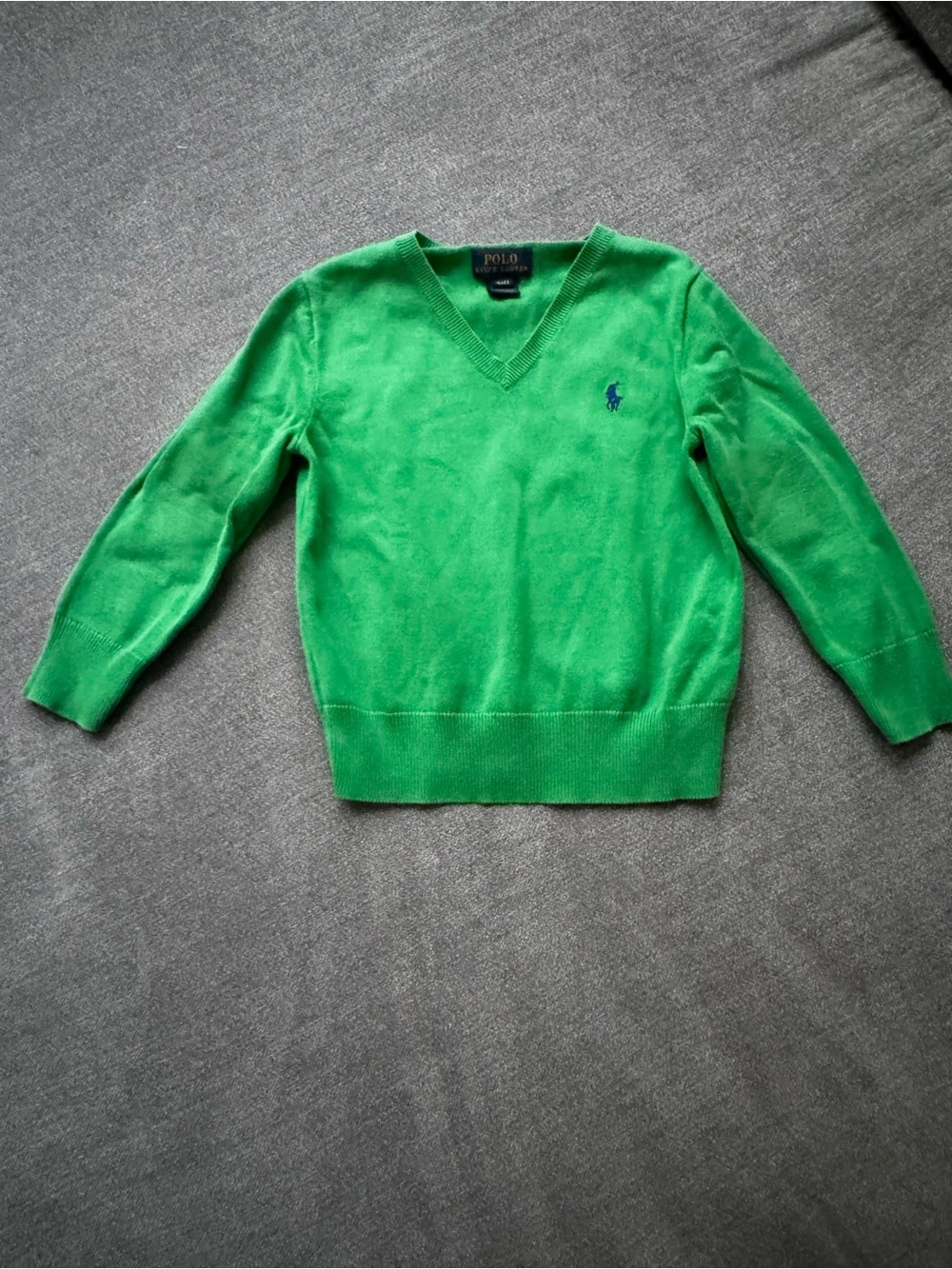 Polo by Ralph Lauren Bright Green V-Neck Sweater
